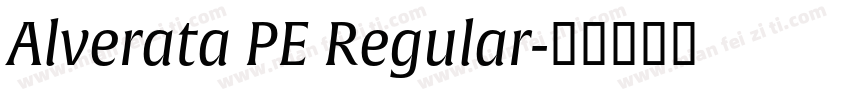Alverata PE Regular字体转换